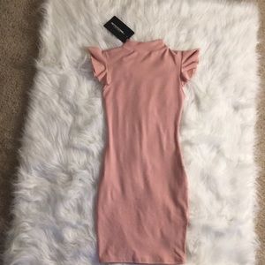 Nude body-con dress